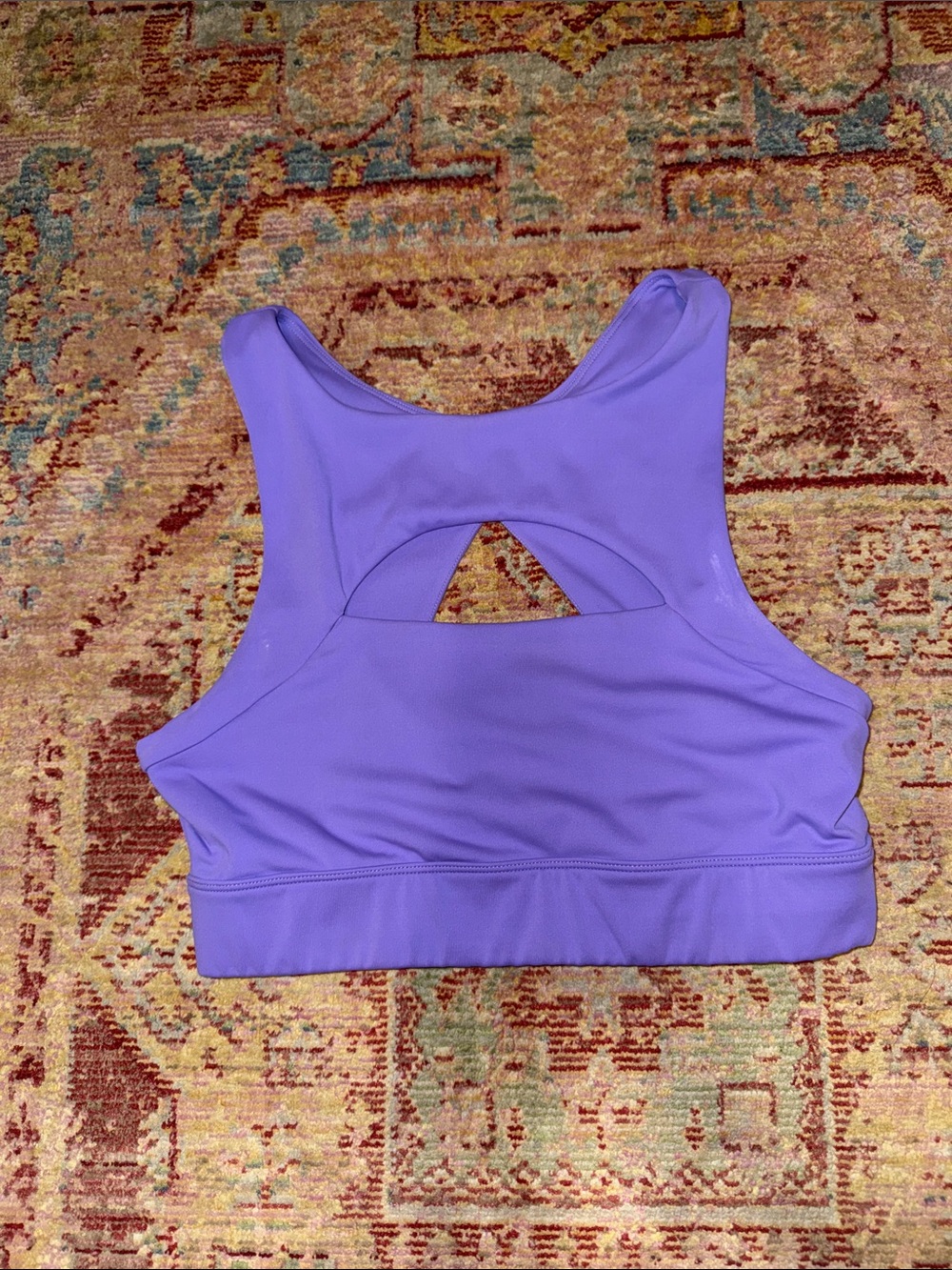 Everyday Purple Racerback Sports Bra with Keyhole Back